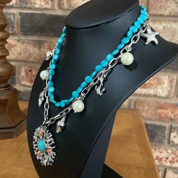 Seashore charm and pendant convertible necklace - Picture 2 of 6